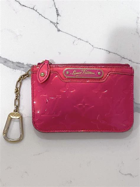 pink Louis Vuitton keychain wallet